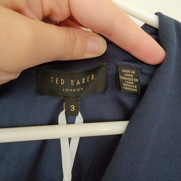 NWT Ted Baker London Madiiy Savanna Bodycon Dress Ted Size 3 US 8-10 navy floral - Picture 5 of 12